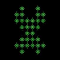 Lowercase alphabet x ketupat.Ketupat is a typical Eid food made from rice wrapped in a woven coconut leaves. Ketupat comes from the island of Java and has been around since the 15th century. vector