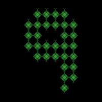 Lowercase alphabet q ketupat.Ketupat is a typical Eid food made from rice wrapped in a woven coconut leaves. Ketupat comes from the island of Java and has been around since the 15th century. vector