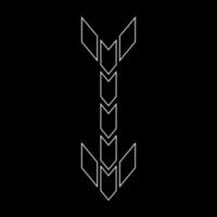 Outline Number one Sports Style. Suitable for t-shirts, gamers, sports, construction, and so on. Arrow style and building. vector