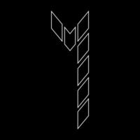 Outline Number Seven Sports Style. Suitable for t-shirts, gamers, sports, construction, and so on. Arrow style and building. vector