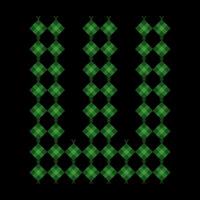 Lowercase alphabet w ketupat. Ketupat is a typical Eid food made from rice wrapped in a woven coconut leaves. Ketupat comes from the island of Java and has been around since the 15th century. vector