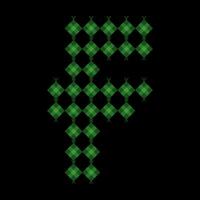 Lowercase alphabet f ketupat. Ketupat is a typical Eid food made from rice wrapped in a woven coconut leaves. Ketupat comes from the island of Java and has been around since the 15th century. vector