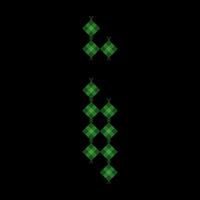Lowercase alphabet i ketupat. Ketupat is a typical Eid food made from rice wrapped in a woven coconut leaves. Ketupat comes from the island of Java and has been around since the 15th century. vector