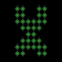 Lowercase alphabet x ketupat. Ketupat is a typical Eid food made from rice wrapped in a woven coconut leaves. Ketupat comes from the island of Java and has been around since the 15th century. vector