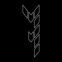 Outline Number '7' Sports Style. Suitable for t-shirts, gamers, sports, construction, and so on. Arrow style and building. vector