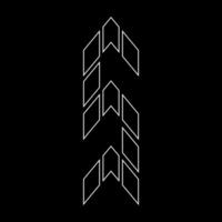Outline Number 5 Sports Style. Suitable for t-shirts, gamers, sports, construction, and so on. Arrow style and building. numerical gamer vector