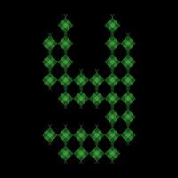 Lowercase alphabet y ketupat.Ketupat is a typical Eid food made from rice wrapped in a woven coconut leaves. Ketupat comes from the island of Java and has been around since the 15th century. vector