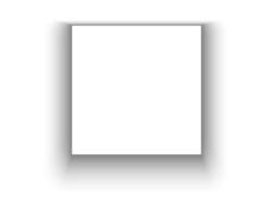 Square shadow effect from paper page or card, poster or banner, picture or packaging box for mockup design. Soft grey shade isolated on white background. realistic illustration vector