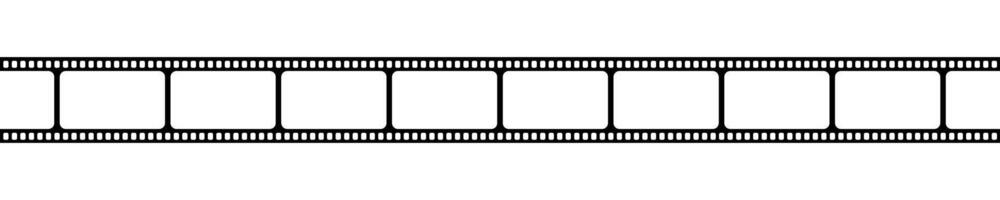 Blank horizontal film strip. Movie or photo camera tape template isolated on white background. Storyboard layout. Vintage frame for photographies collage. graphic illustration vector