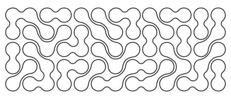 Meta balls pattern. Fluid drops or amorphous shapes background. Organic blobs or chemical compounds isolated on white background. Trendy abstract wallpaper. outline illustration vector