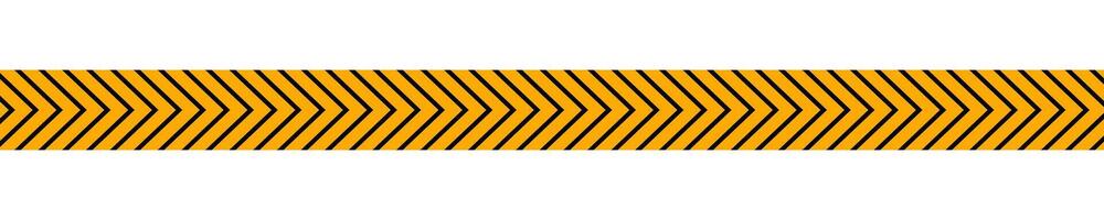 Caution tape with black and yellow chevron print. Security border print for barricade or banner in construction work zone or crime scene. Danger, attention or forbidden sign. flat illustration vector
