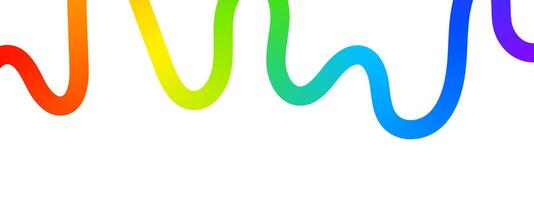 Rainbow squiggles background. Multicolored doodle lines. Colorful dynamic abstract curves. Trendy minimalistic print for banners or posters. LGBTQ, fun or happy theme wallpaper. illustration vector