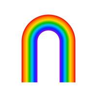 Rainbow arch. Multicolored archway shape isolated on white background. LGBT pride symbol. Happy, fun or magic concept. cartoon illustration vector