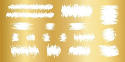 Scraped textures on gold background. Collection of golden scratch card, game ticket, lottery or sale coupon shabby surfaces isolated on white background. realistic illustration vector