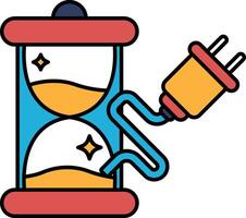 A clock with a plug in it vector