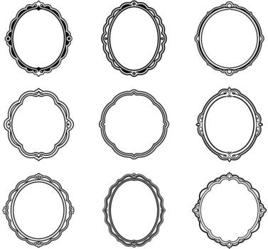 Decorative Oval Frames vector
