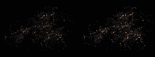 Shiny abstract glow shimmer dust gold glitter illustration background design. Gold glitter abstract golden dust template background design vector