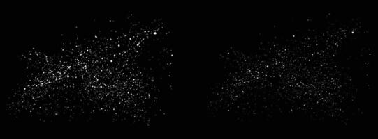 Falling snow bokeh lights winter snowfall background vector