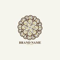 Abstract Circular Ornament Decorative Swirl Shape for Logo and Branding Design vector