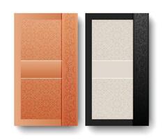 Elegant Ornamented Abstract Pattern Card Layout with Decorative Border vector