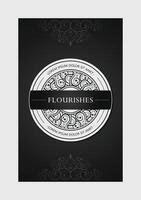 Elegant design featuring flourishes within a circular frame vector