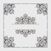 Vintage Style Ornament Frame Design with Swirls and Flourishes vector