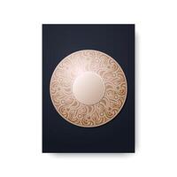 Elegant Patterned Circle Design for Book Cover Template vector