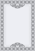 Decorative Frame with Ornate Border and Corner Flourishes Ornament vector