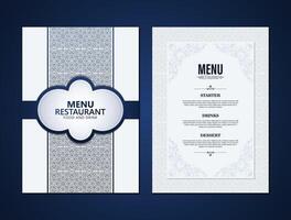 Geometric Pattern Restaurant Menu Template Design for Food and Drink vector