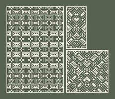 die cut decorative pattern fabric template vector