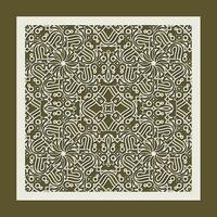 die cut decorative art pattern template vector