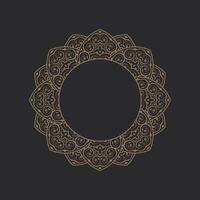 decorative circle lines art border background vector