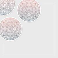 Decorative Mandala Round Ornament with Gradient Color Palette for Background vector