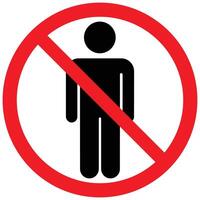 Man do not enter sign design vector