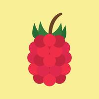 Raspberry with realistic tones and highlights creates a natural and appealing berry icon. vector