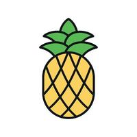 Pineapple in warm hues and soft gradients delivers a delicious and summer-ready icon. vector