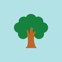Tree with cartoon colors and smooth lines builds a friendly and inviting plant icon. vector