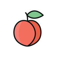 Fruit with light blush and warm gradient forms a delicate and juicy snack icon. vector