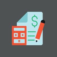 Planner with multicolored sections delivers a fresh and structured money tracker icon. vector