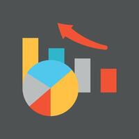 Bright chart elements with crisp details enhance this professional dashboard icon. vector
