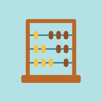 Counting frame with bright colors builds a smart and visually rich accountant icon. vector