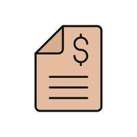 Financial statement in soft gradients forms a stylish and elegant financial document icon. vector
