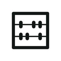 Abacus in solid silhouette presents a bold and retro accounting icon for financial themes. vector