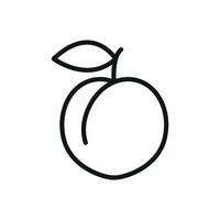 Fruit in outlined design with rounded body presents a smooth and cute fruit icon. vector