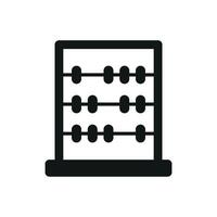 Counting tool in glyph style builds a strong and traditional bookkeeping icon. vector