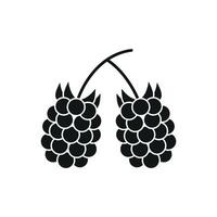 Berry cluster in solid style forms a timeless and nutritious snack icon. vector