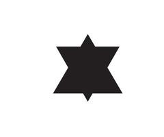 A black and white star of david on a white background vector