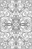 Carpet lines, ethnic tribal abstract seamless black pattern vector