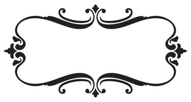 Black frame, vintage border, greeting card frame vector
