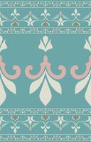 Pastel wallpaper pattern, seamless ethnic tribal pattern, carpet border pattern vector